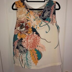 Rose + Olive Floral Sleeveless Shirt